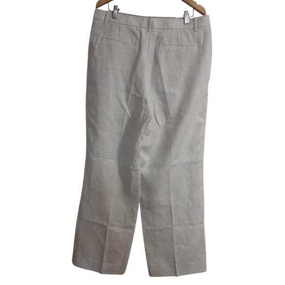 Banana republic pant trousers linen wide leg front pleated casual women 16 event - Picture 3 of 10